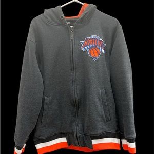 Vintage New York Knicker Full Zip‎ Sweatshirt EUC Large- No Drawstrings